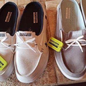 Womens skechers boat shoes
